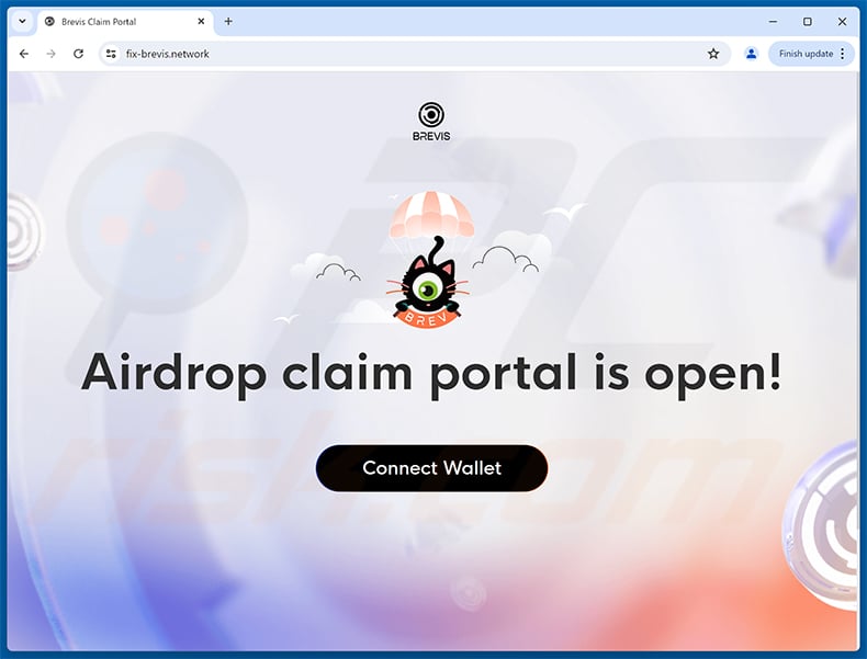 Brevis-token airdrop scam website (fix-brevis[.]network)