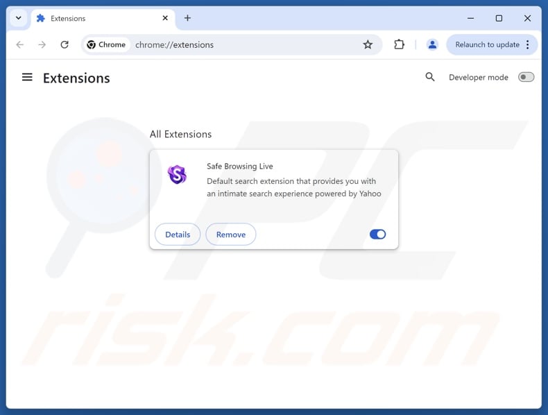 Removing browsinglive.net related Google Chrome extensions