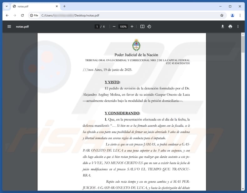 Covert RAT decoy PDF document