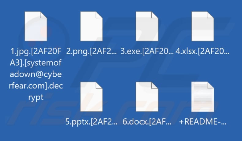 Files encrypted by Decrypt ransomware (.decrypt extension)
