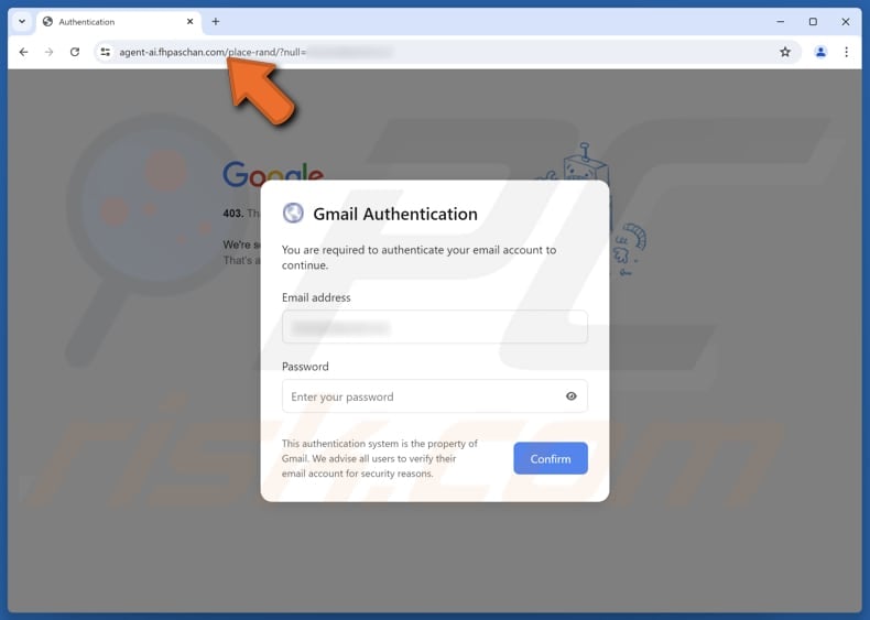 Domain Name Registration Failure Email Scam phishing site