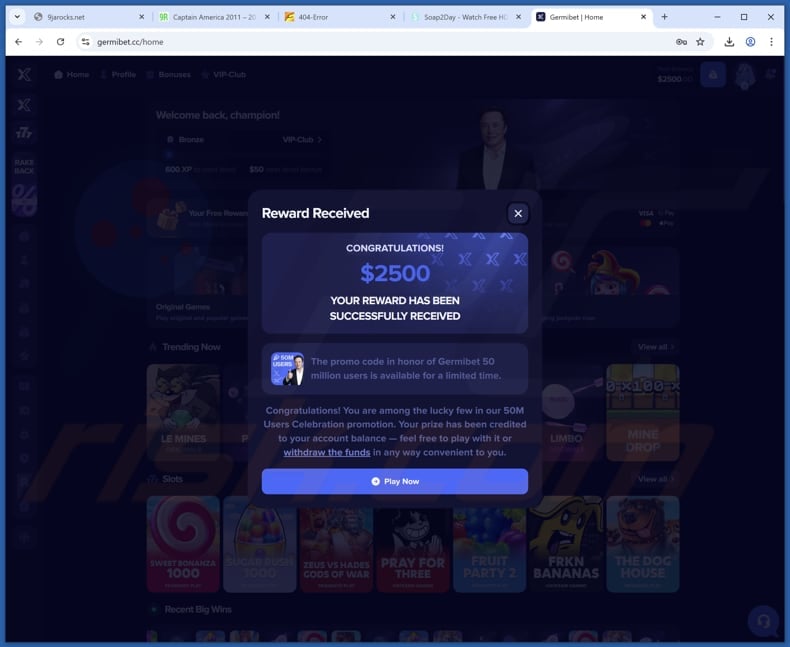 Elon Musk Giveaway Scam fake reward