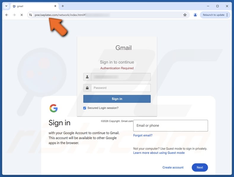 IMAP/POP3 Configuration Error scam email promoted phishing site