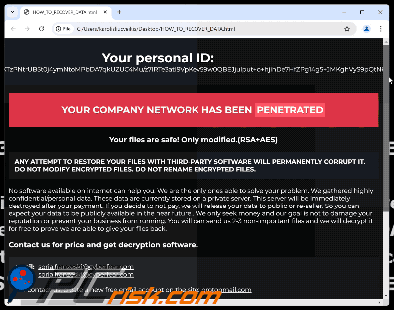Karma (MedusaLocker) ransomware ransom note (HOW_TO_RECOVER_DATA.html) GIF