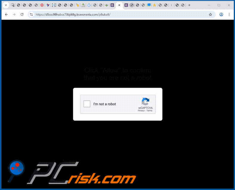kravonexta[.]com website appearance (GIF)