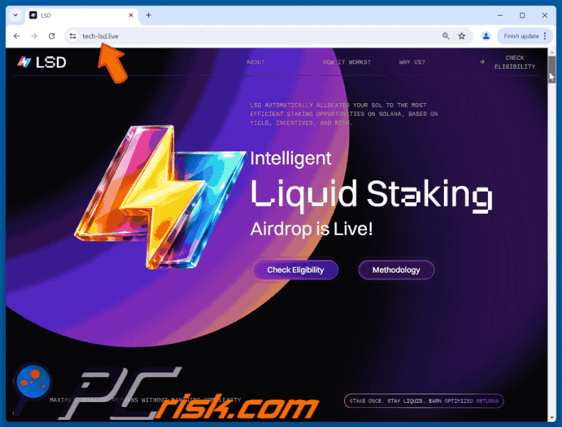 Appearance of Liquid Staking Airdrop scam