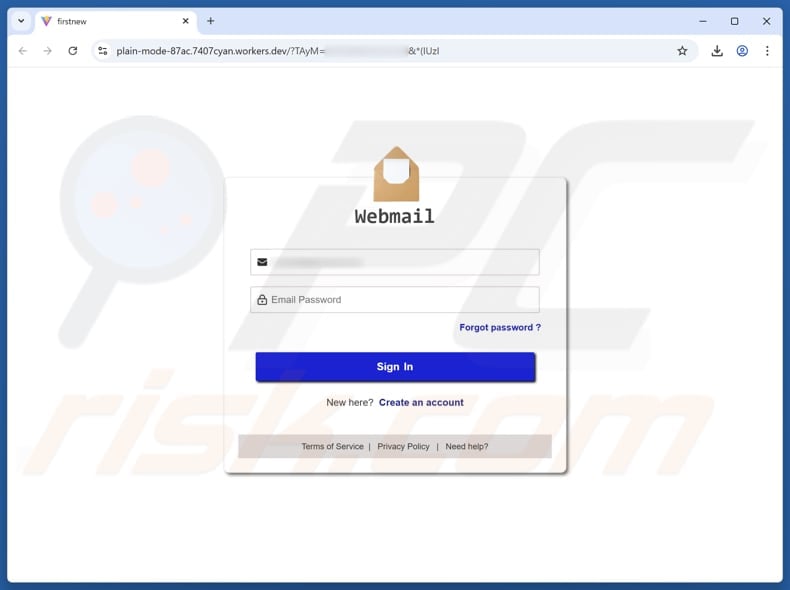 Mail Delivery System Email Scam fake site