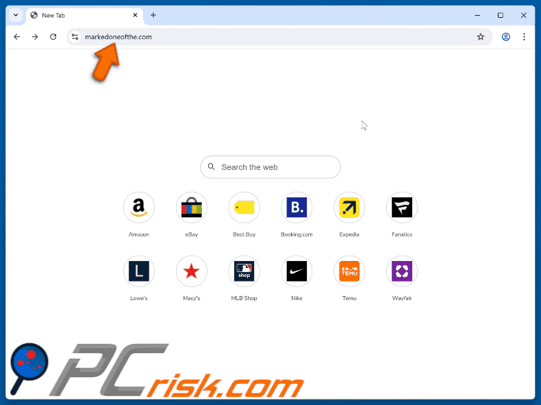 Markedoneofthe.com redirects to google.com
