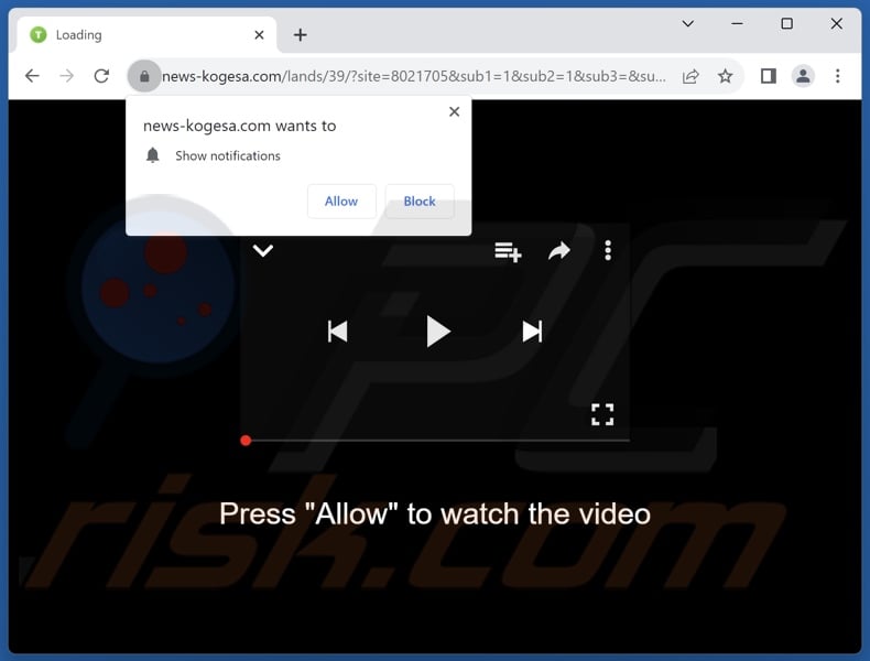 news-kogesa[.]com pop-up redirects