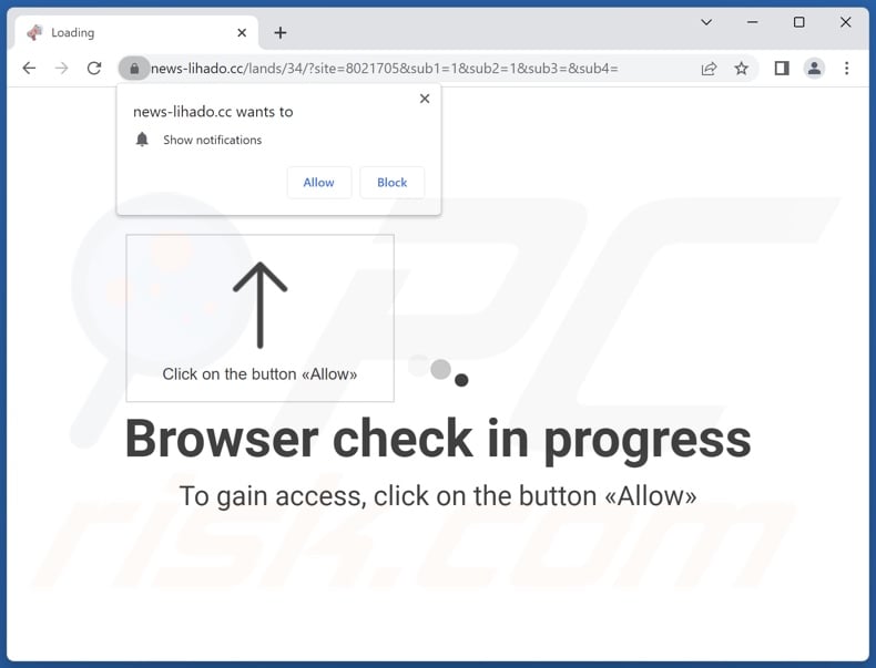 news-lihado[.]cc pop-up redirects