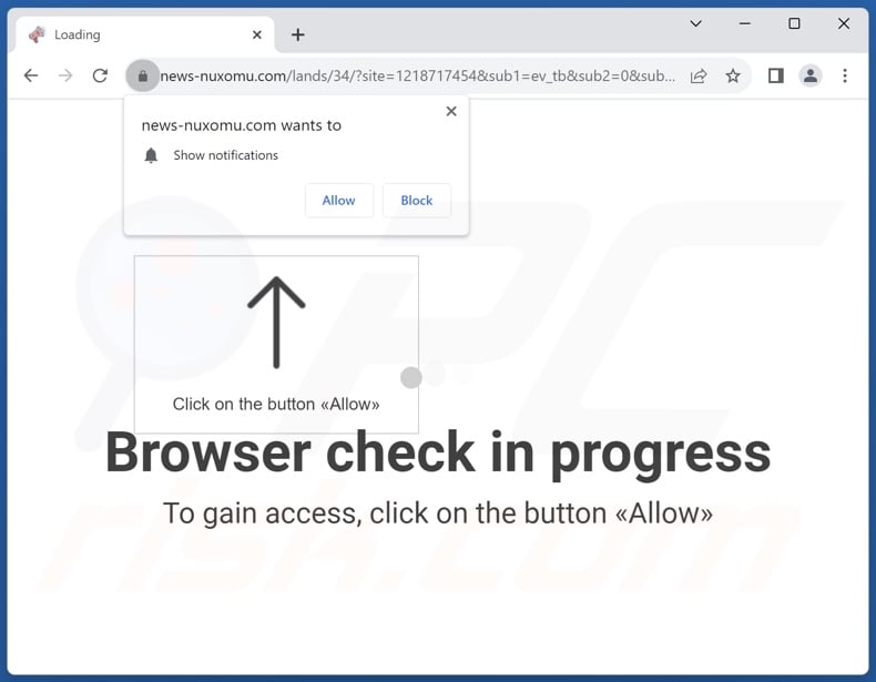 news-nuxomu[.]com pop-up redirects