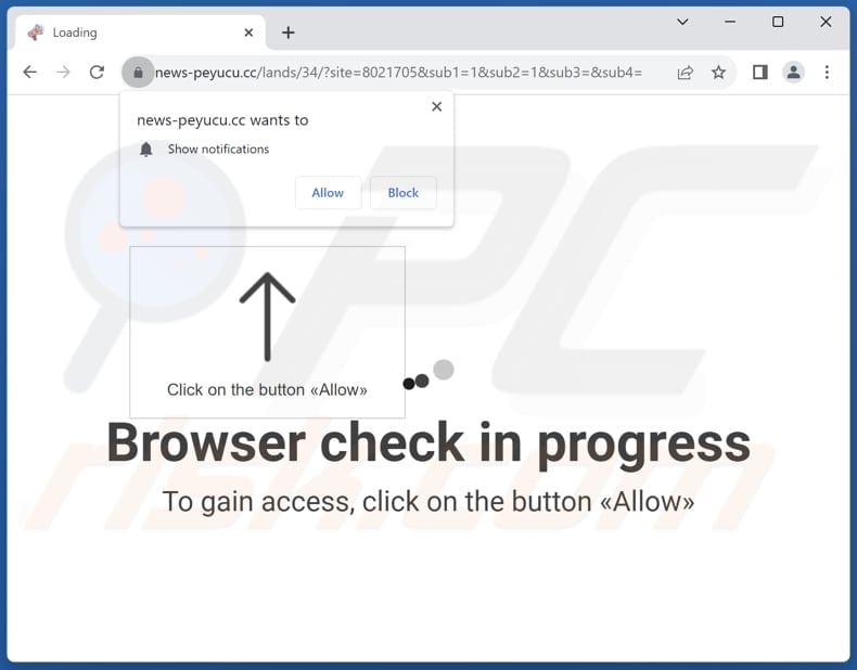news-peyucu[.]cc pop-up redirects