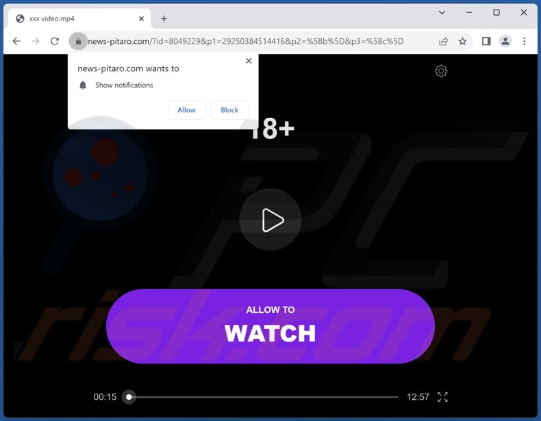 Another appearance of the news-pitaro[.]com webpage