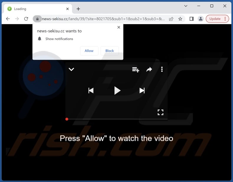 news-sekisu[.]cc pop-up redirects