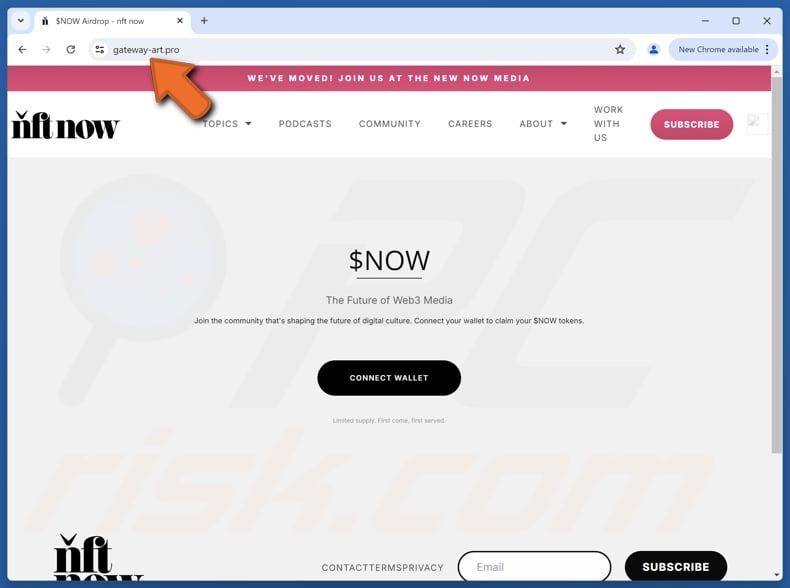 Fake Nft Now ($NOW) Airdrop website