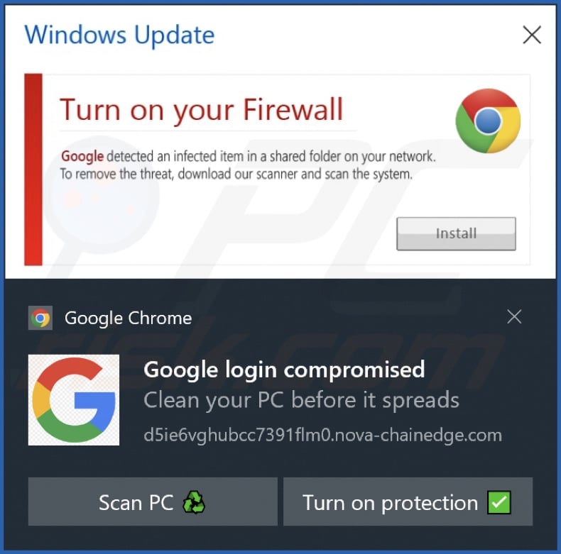 Ad delivered by the nova-chainedge[.]com webpage