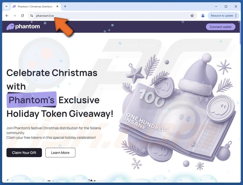 Phantom Christmas Giveaway scam