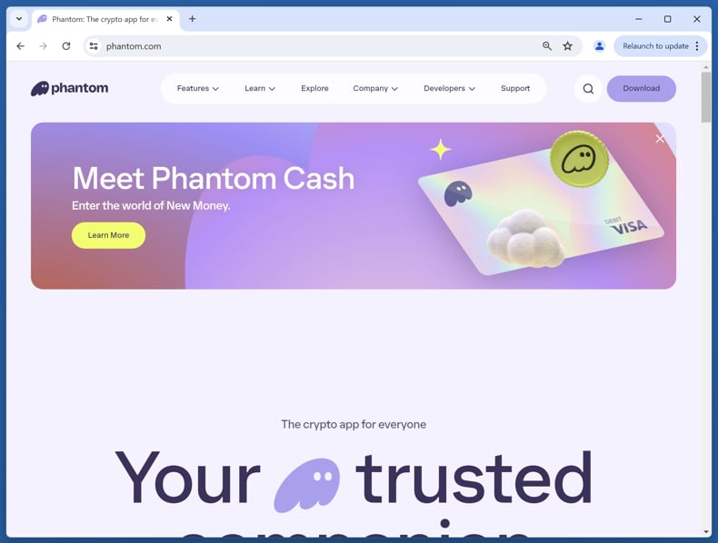 Phantom Christmas Giveaway Scam real site (phantom.com)