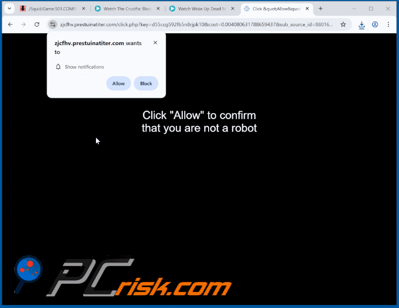 prestuinatiter[.]com website appearance (GIF)