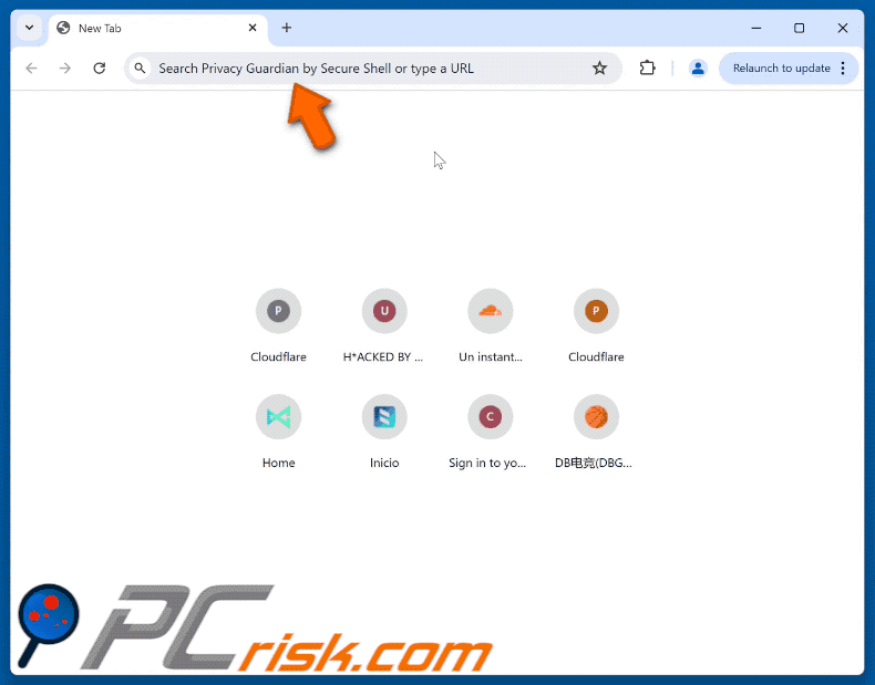 privacyguardiansearch.com redirects to yahoo