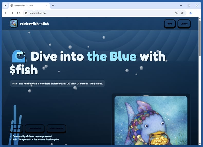 rainbowfish ($FISH) Airdrop Scam real website (rainbowfish.vip)