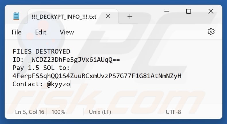 Redgov ransomware text file (!!!_DECRYPT_INFO_!!!.txt)