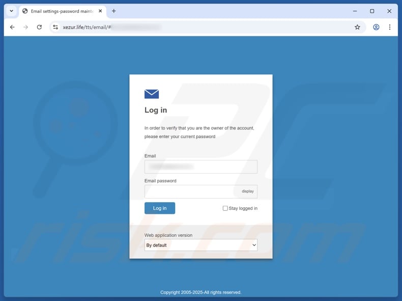 Repair And Protection scam email promoted phishing site