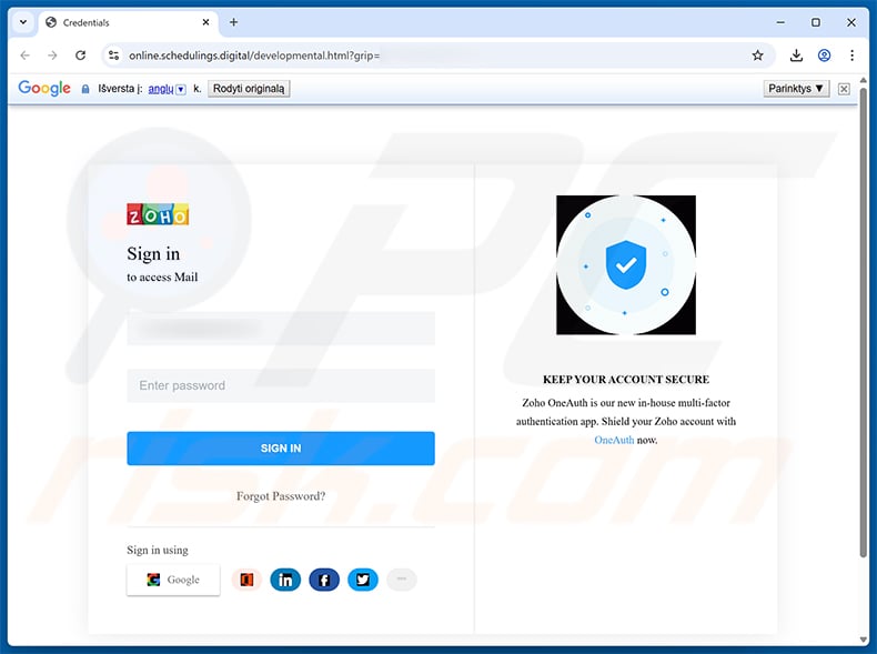 Phishing site promoted via Email Request Deactivation scam (2026-01-28)