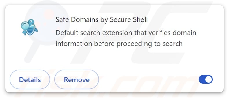 Safe Domains by Secure Shell browser hijacker