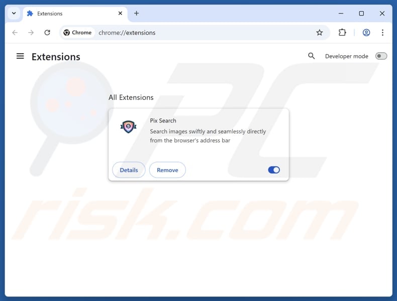 Removing safepixsearch.com related Google Chrome extensions