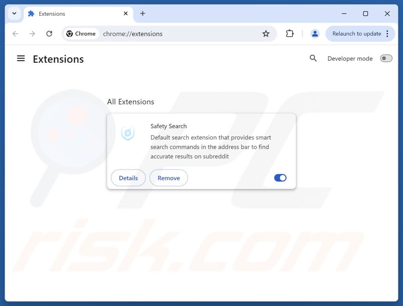 Removing safety-searches.net related Google Chrome extensions