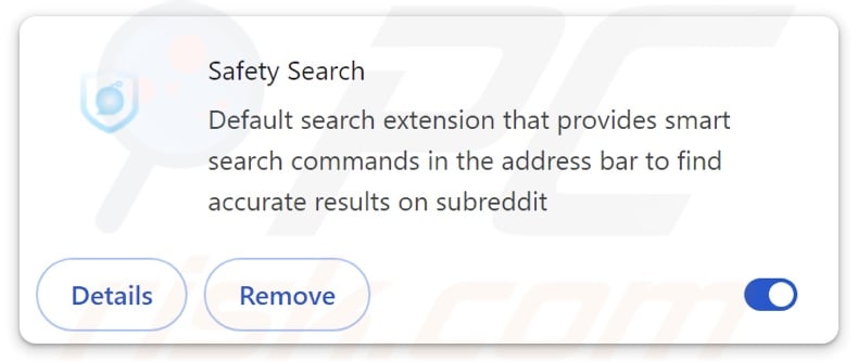 Safety Search browser hijacker