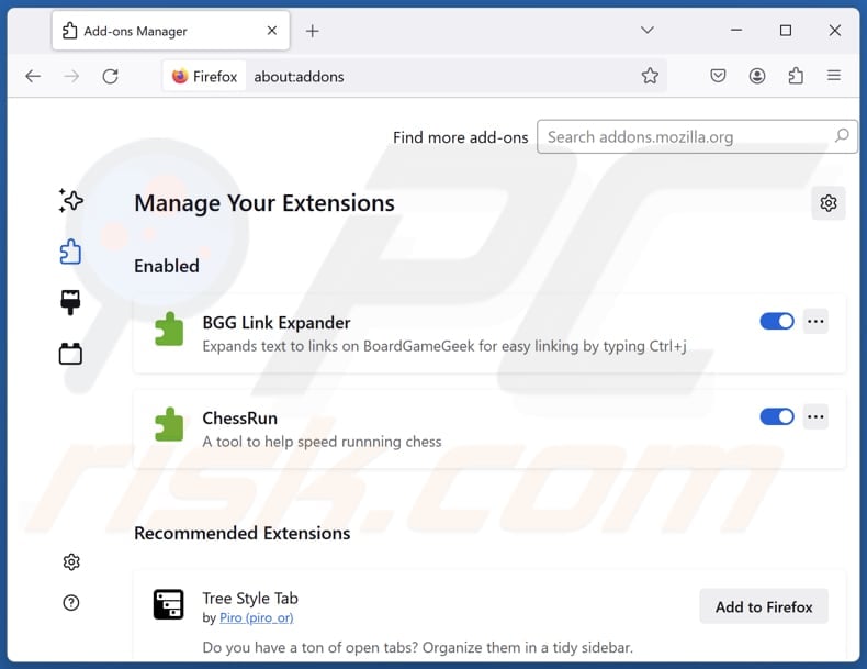 Removing search.lanternprivasearch.com related Mozilla Firefox extensions
