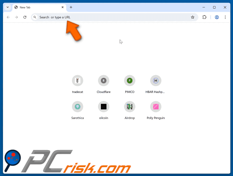 Quick Safe Search browser hijacker redirecting to Yahoo (GIF)