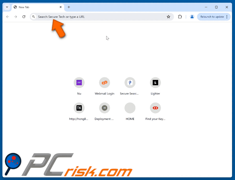 securesearchtech.net redirects to to yahoo.com