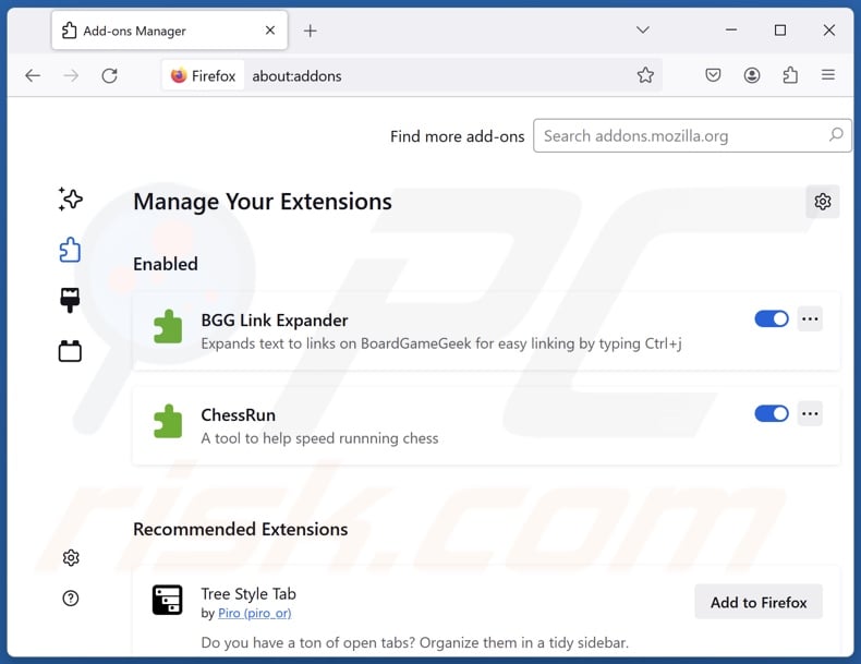 Removing secureshieldsearch.com related Mozilla Firefox extensions