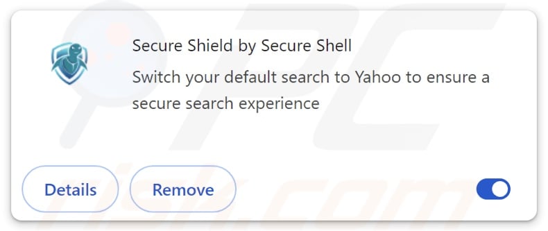 Secure Shield by Secure Shell browser hijacker