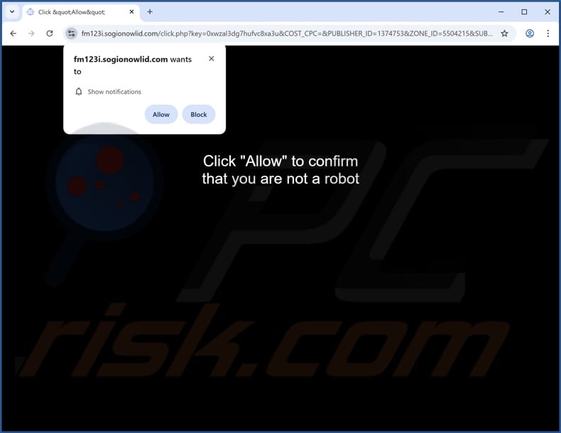 sogionowlid[.]com pop-up redirects