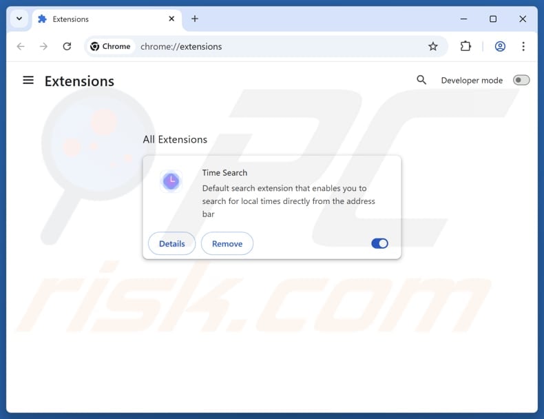 Removing timesearches.com related Google Chrome extensions