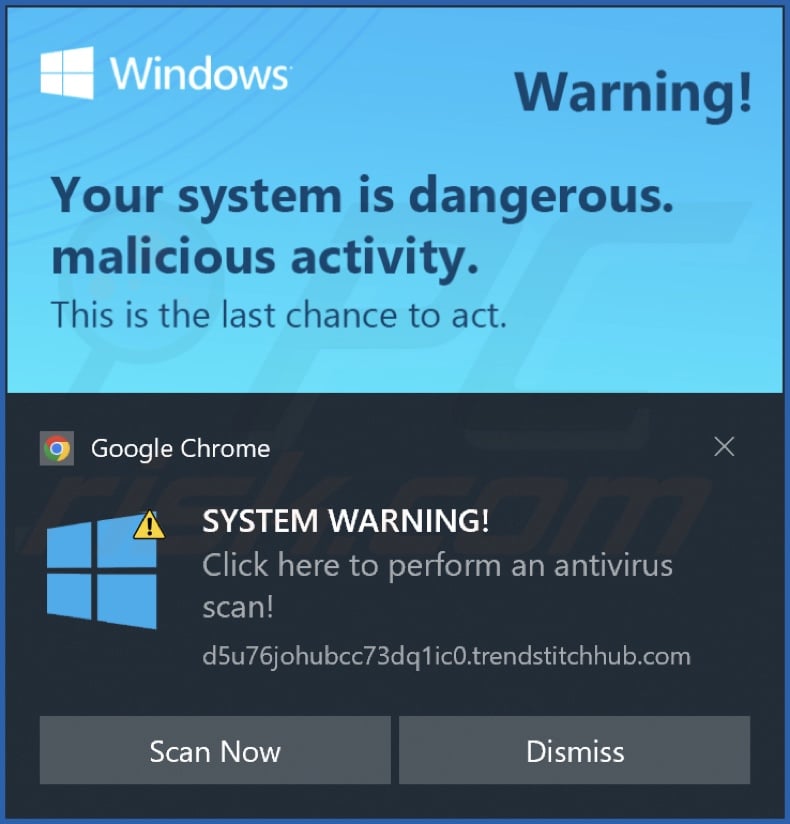 Ad delivered by the trendstitchhub[.]com webpage