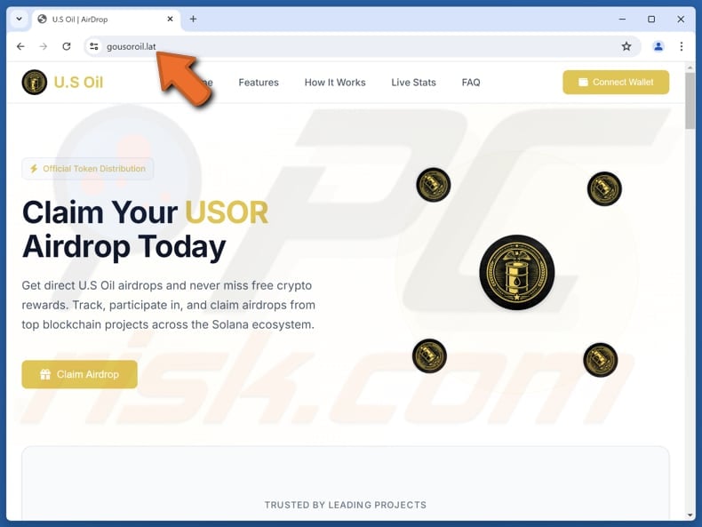 U.S Oil ($USOR) Airdrop scam