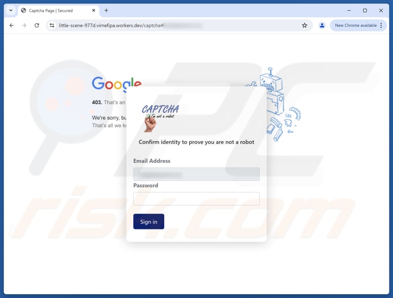 Webmail Security Team - Important Email Notice Scam fake site