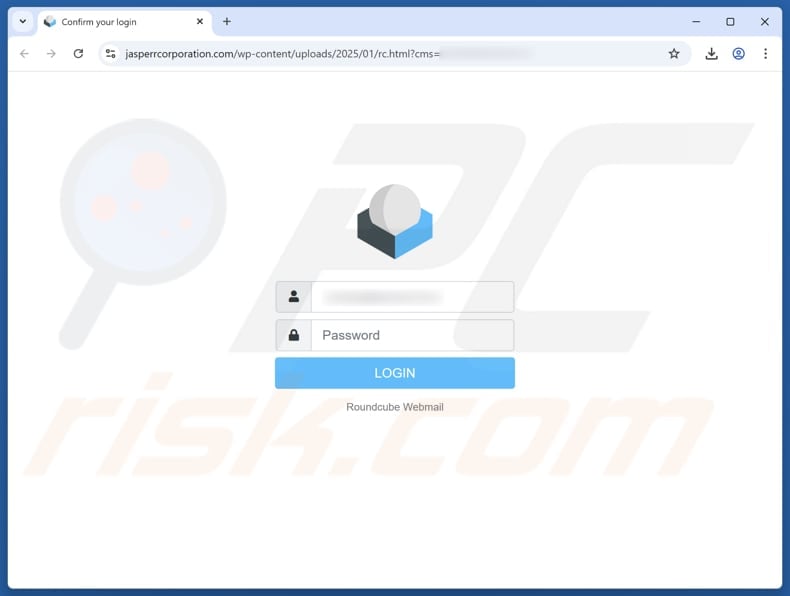 Webmail System Update Email Scam fake site