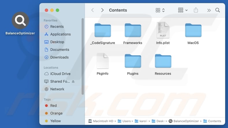 BalanceOptimizer adware installation folder