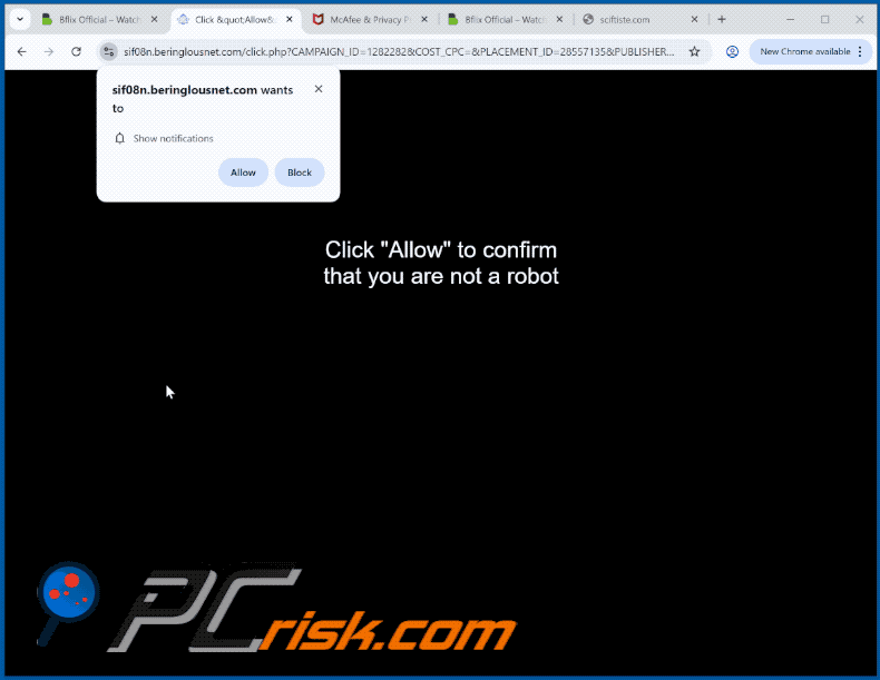 beringlousnet[.]com website appearance (GIF)
