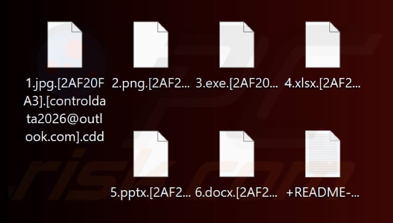 Files encrypted by Cdd ransomware (.cdd extension)