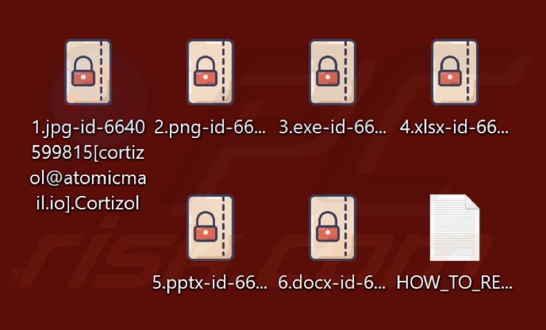 Files encrypted by Cortizol ransomware (.Cortizol extension)