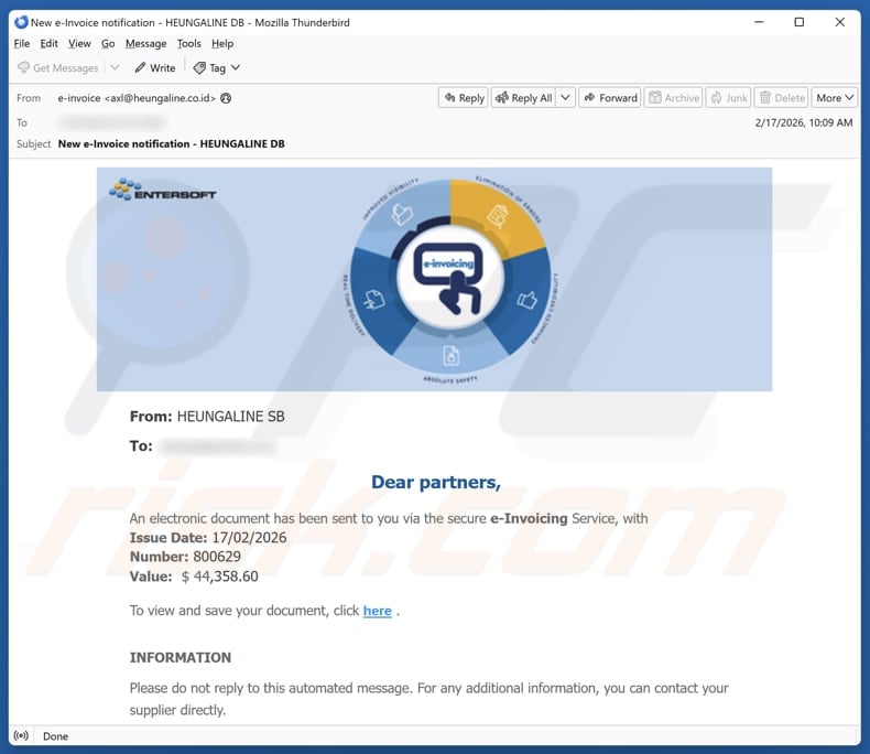 Email Account Failure Notice email spam campaign