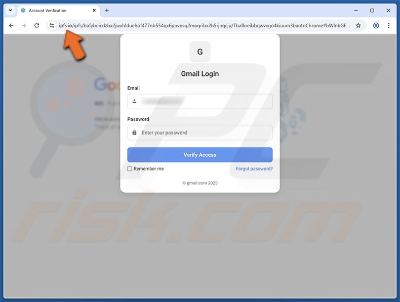 Invoices & Project Statements Email Scam fake website