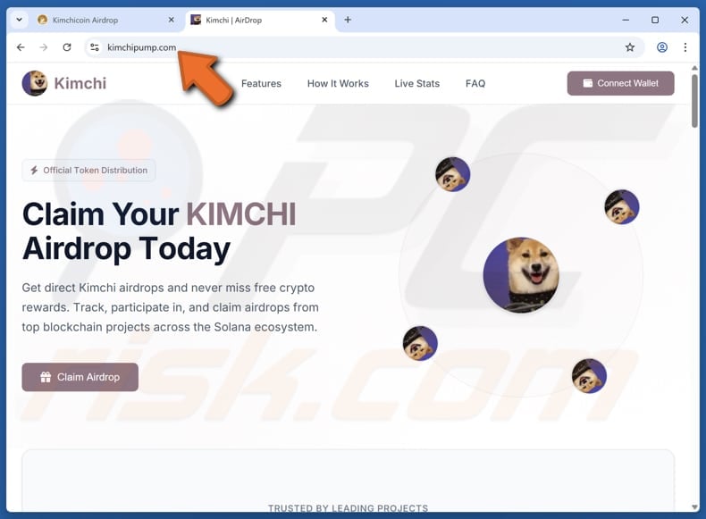 KIMCHI Airdrop scam